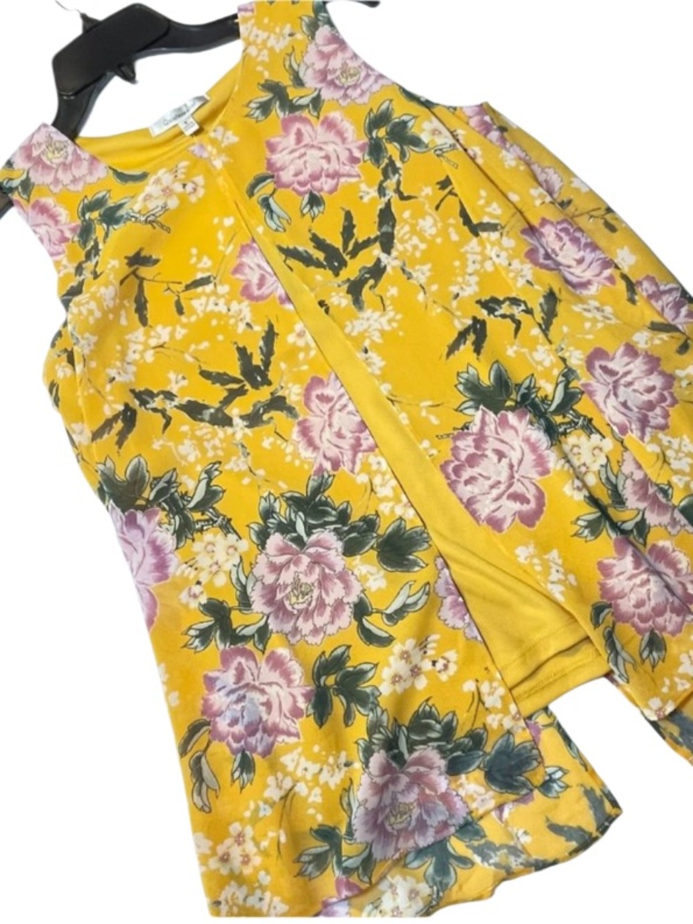 NWT! Quintessential Chiffon Overlay Top